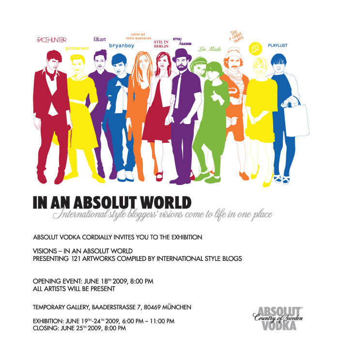 ABSOLUT Fashion Blogger Exhibition… 18th June in Munich